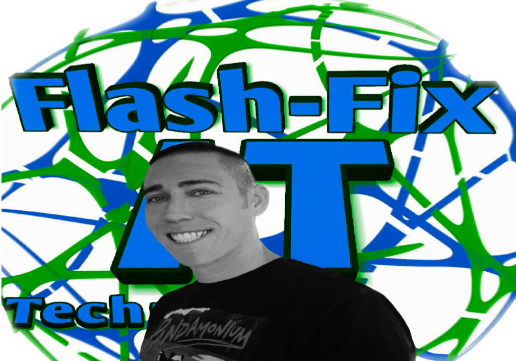 Flash-Fix IT logo with Kevin